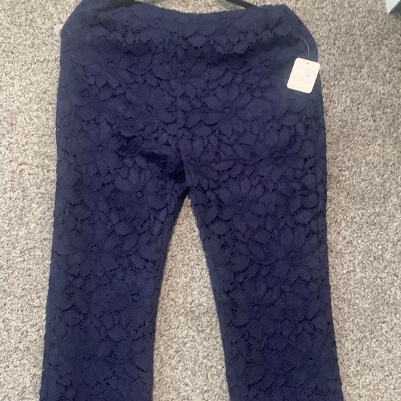 Free people navy lace pants size SP - Picture 10 of 10